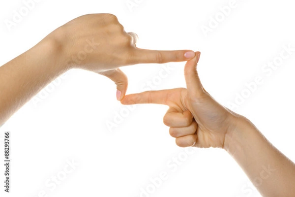 Obraz Finger frame isolated on white