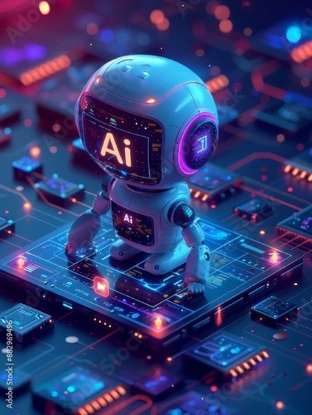 Obraz AI Robot Concept: Chat with GPT