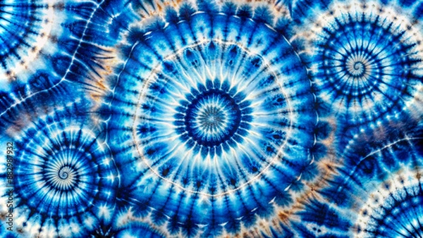 Obraz Abstract Blue Tie Dye Pattern.