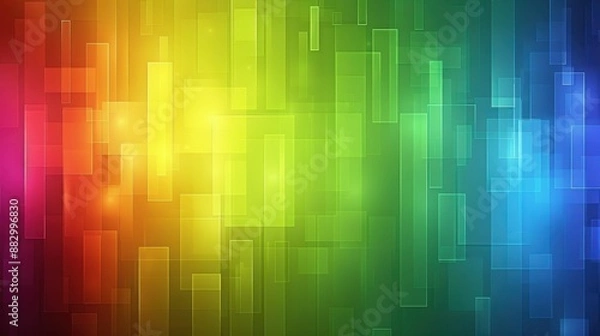 Obraz Abstract Colorful Geometric Background with Overlapping Rectangles