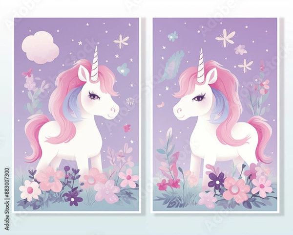 Fototapeta Baby poster print illustration.