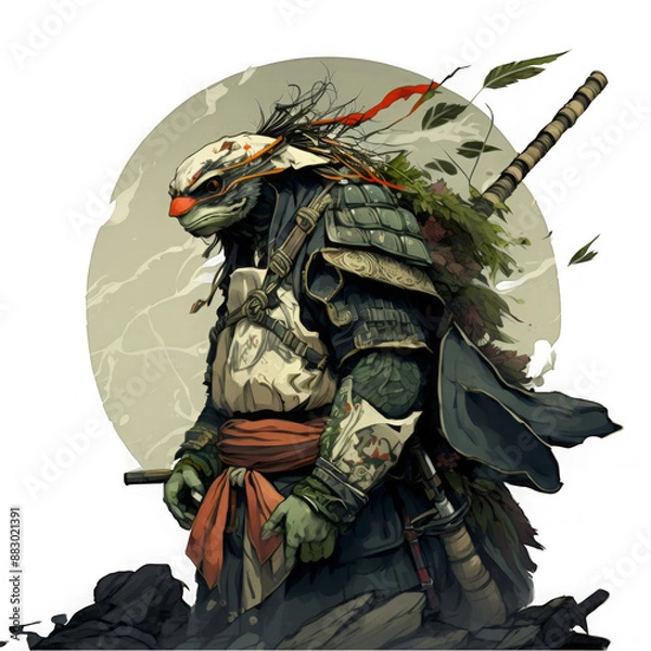 Obraz A ninja turtle in okami style