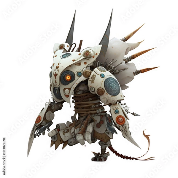 Obraz A robot in okami style