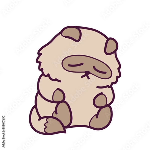 Fototapeta Adorable cat vector doing fun activities