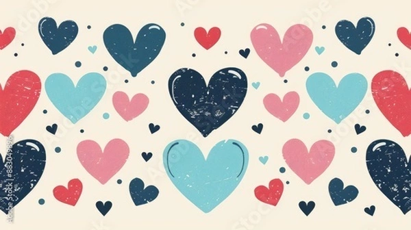 Fototapeta Design featuring hearts for Valentine s Day