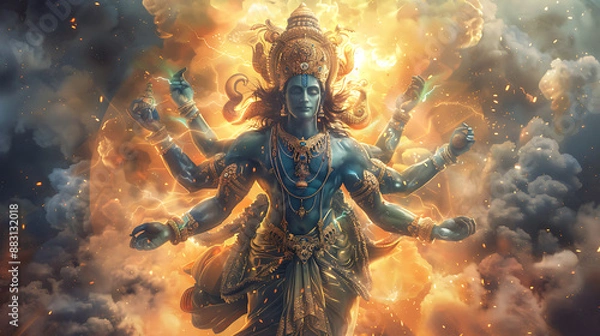 Obraz Vishnu, wallpaper, god of wealth and prosperity