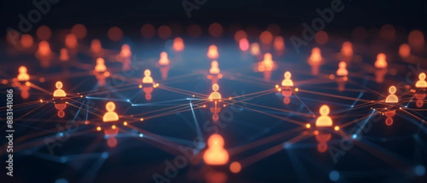 Obraz Professionals networking with AIpowered matchmaking apps, networking, smart connections