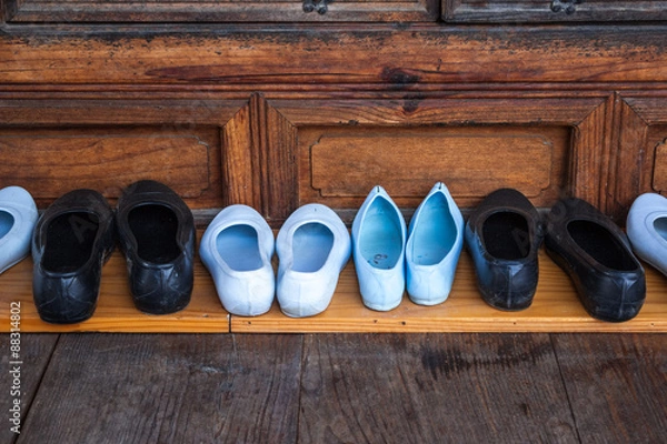 Obraz 한옥 창문 고무신