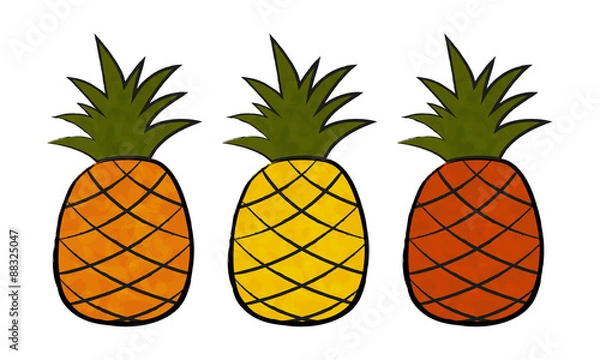 Obraz Three pineapple