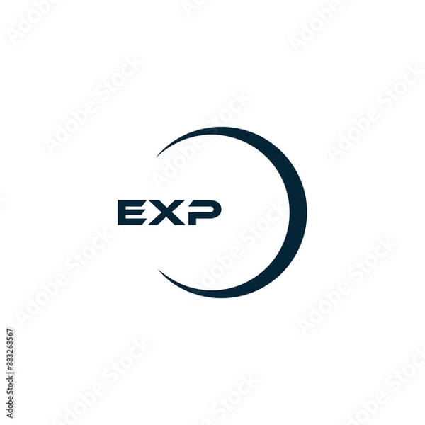 Fototapeta EXP logo. E X P design. White EXP letter. EXP, E X P letter logo design. E X P letter logo design in GOLD, GOLDEN LOGO, THREE, style. letter logo set in one artboard. E X P letter logo vector design.