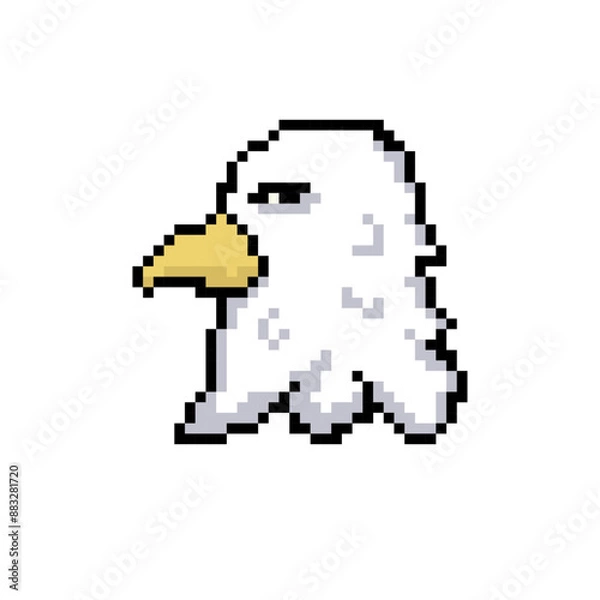 Fototapeta falcon eagle head pixel art