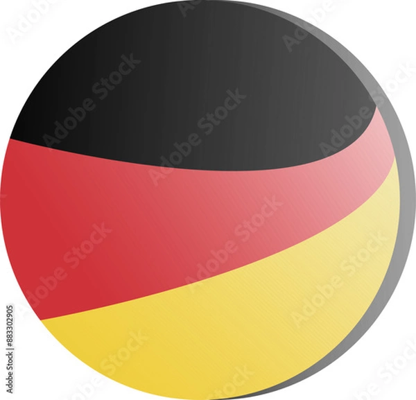 Obraz vector german flag with round shape
