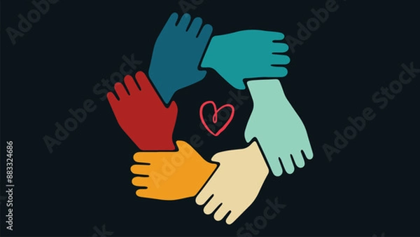 Fototapeta Diversity dark blue background in simple style.