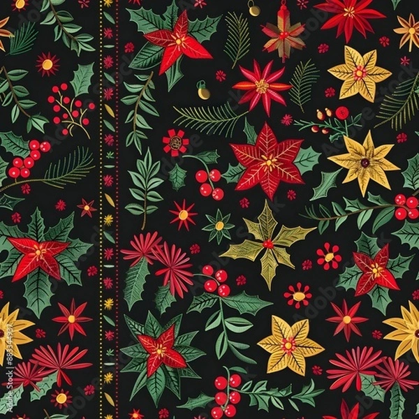 Obraz Seamless christmas pattern