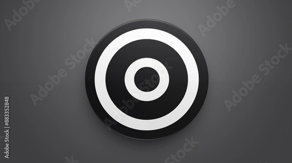 Fototapeta Concentric Circles Target Symbol with Bullseye Pattern