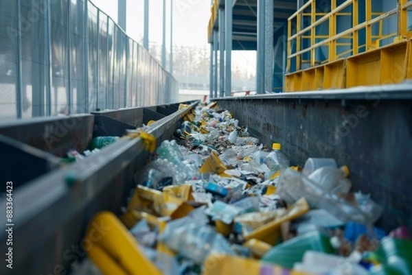 Fototapeta Effective Waste Management and Trash Monitoring Systems for Controlled Consumerism, Analyzing Waste Patterns, and Enhancing Sustainability