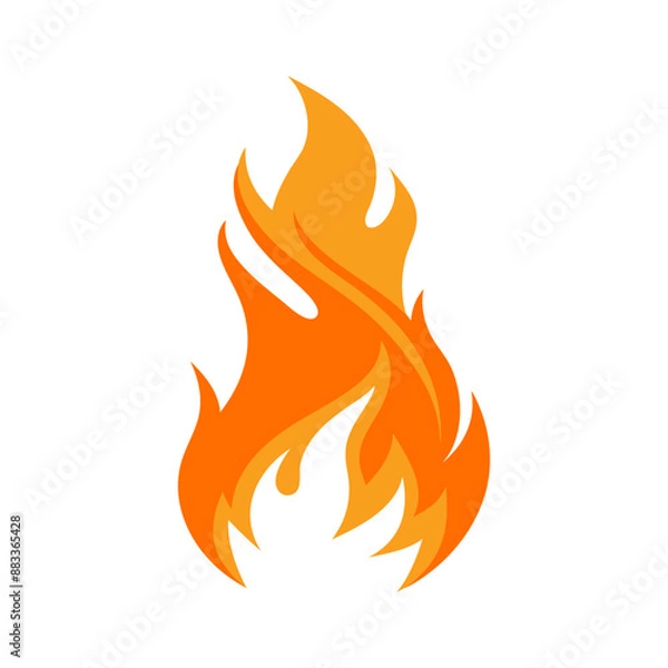 Fototapeta Fierce Flames Dynamic Fire Vector Design