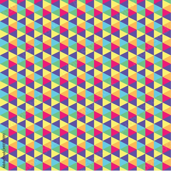 Obraz Psychedelic triangles seventies inspired background.