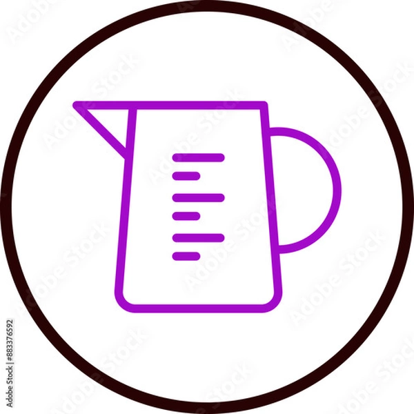 Fototapeta Pitcher Vector Line Purple Circle Black