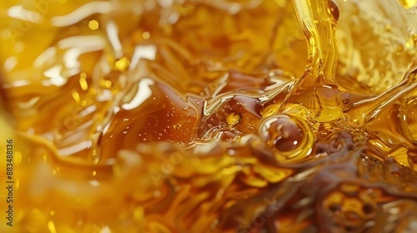 Obraz Macro capture of liquid wax in motion 32k, full ultra HD, high resolution