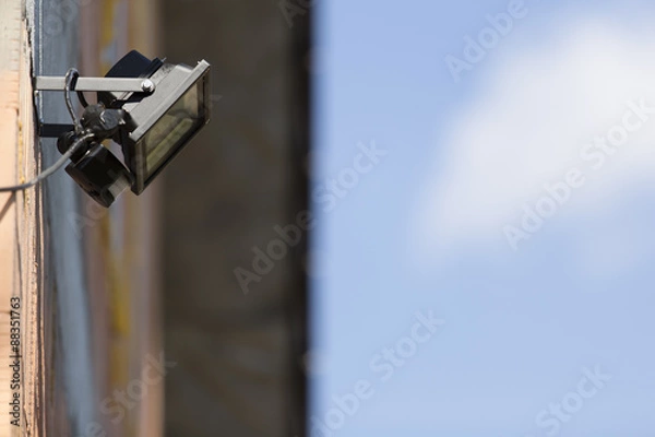 Obraz security led light with motion dectector or sensor on the wall