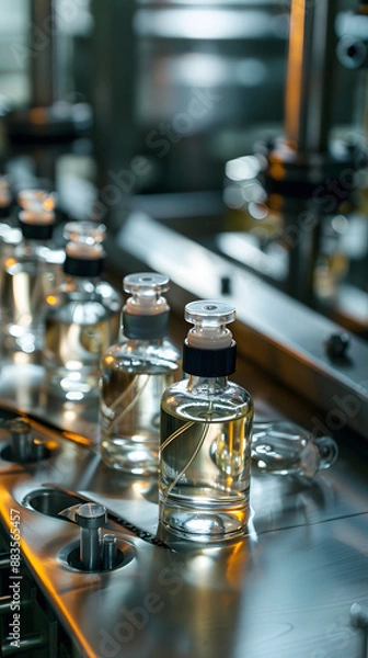 Obraz perfume production, packaging, fill in process