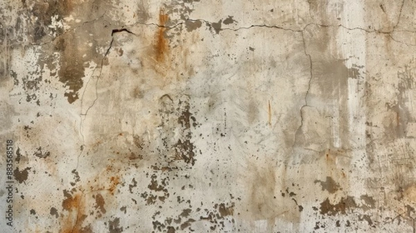 Obraz Weathered cement wall texture with cracks and stains