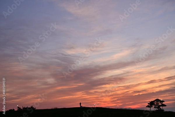 Fototapeta 朝焼けの綺麗な景色