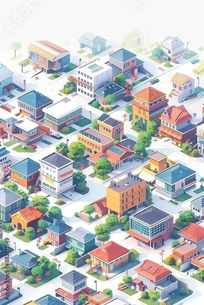 Fototapeta The Sustainable City Simulation An interactive simulation allowing users to explore the impact of their consumer choices on a virtual city Style Engaging, educational