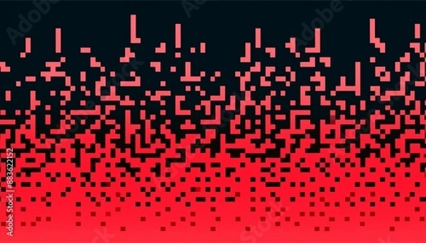 Obraz Texture, graphics, pixel, pixel art, pixel art, game-like, design, background material, background image, digital, Generative AI