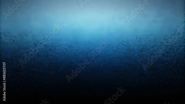 Fototapeta Dark blue gradient background transitioning to black at top featuring grainy noise texture, ideal for dramatic poster or header designs.