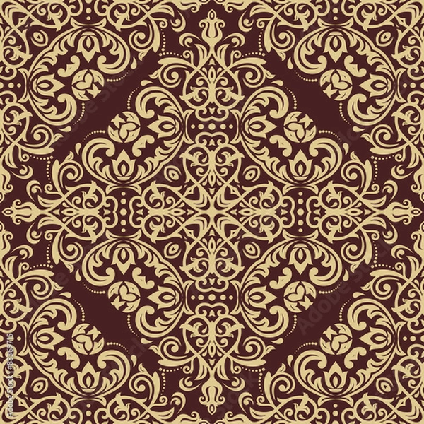 Fototapeta Damask Seamless Vector Pattern