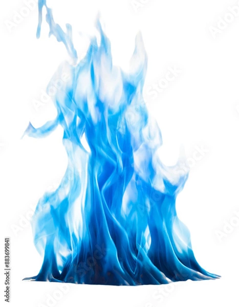 Obraz blue fire flame on transparent background