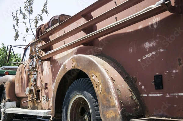 Obraz A rusty old fire truck