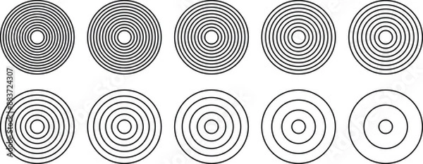 Fototapeta Abstract circle shapes. Round spiral design vector illustration.