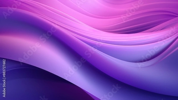 Obraz Smooth dynamic abstract waves and lines in lilac pink and purple