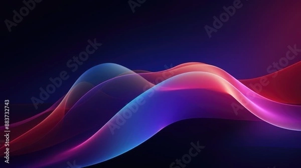 Obraz Wave gradient background luxury dark modern design