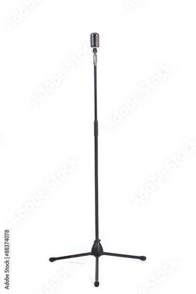 Obraz vintage mic in a stand