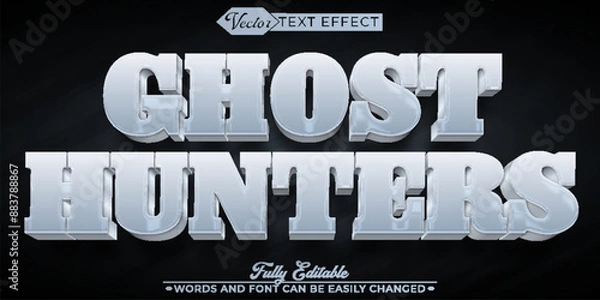 Fototapeta  Soul Ghost Hunters Vector Editable Text Effect Template