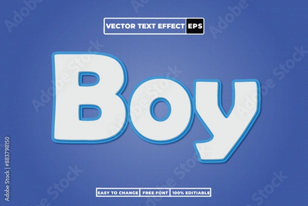 Fototapeta Premium 3d Vector Text Effect Fully Editable High Quality. 