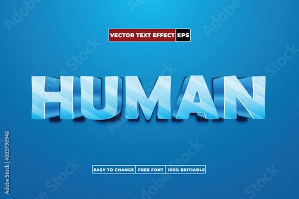 Fototapeta Premium 3d Vector Text Effect Fully Editable High Quality. 