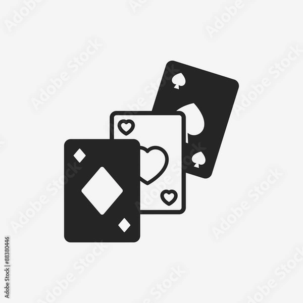 Fototapeta play card icon
