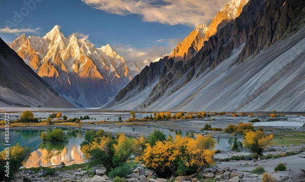 Fototapeta 1 - Infinite Splendor: Unveiling the Beauty of Pakistan's Passu Cones (2)