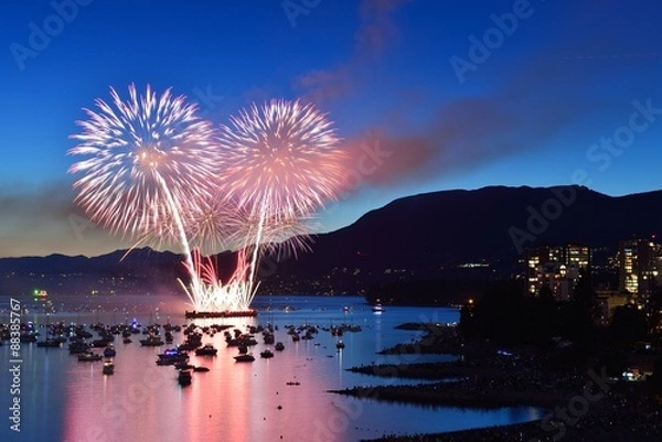 Obraz fireworks display at English Bay