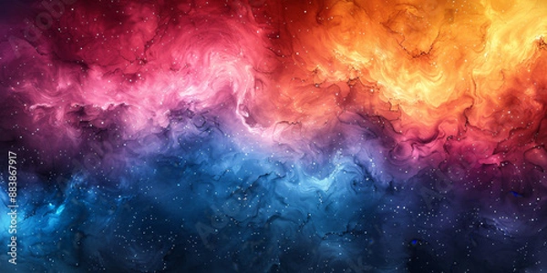 Fototapeta カラフルな光の背景の水彩画