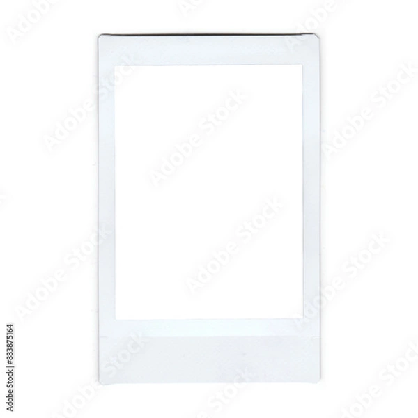 Obraz Realistic polaroid frame photo template, instant photo frame isolated in transparent PNG.