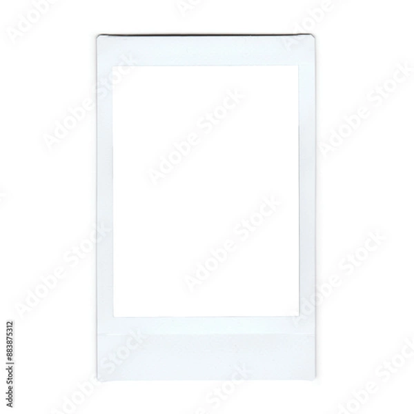 Obraz Realistic polaroid frame photo template, instant photo frame isolated in transparent PNG.