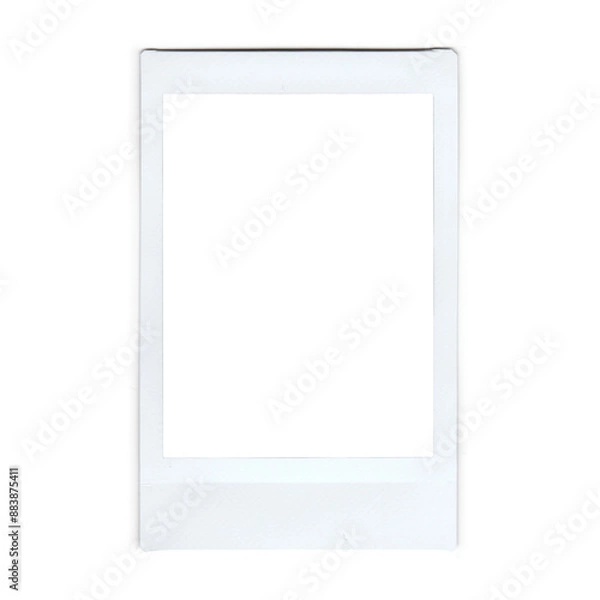 Obraz Realistic polaroid frame photo template, instant photo frame isolated in transparent PNG.