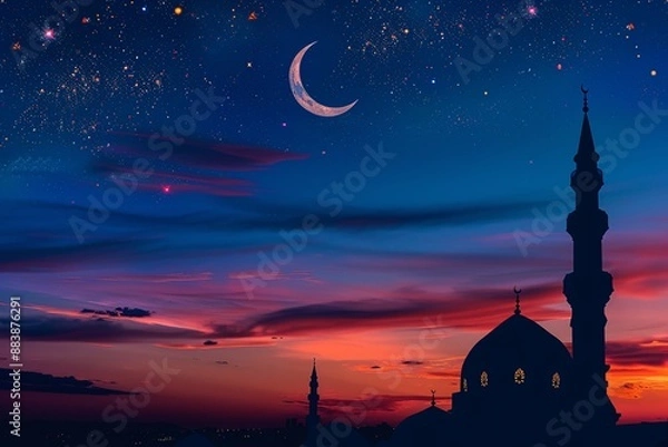 Obraz a moon in the sky