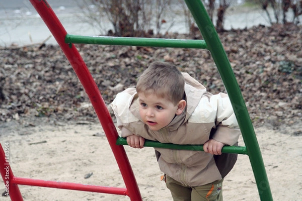 Fototapeta auf dem klettergerüst